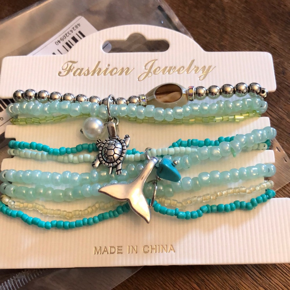 Adorable  Boutique 9-stretch beaded bracelets. New in plastic bag.